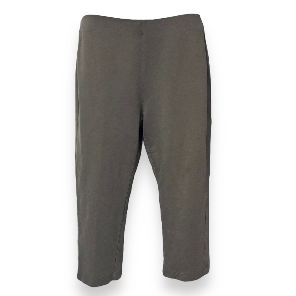 J. JILL Pure Jill Slim Leg Crops Olive Green